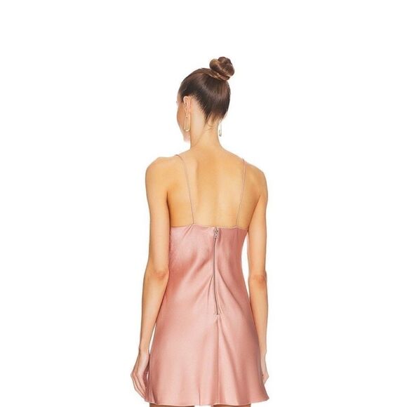 Alice + Olivia REVOLVE Harmon Mini Cowl Neck Slip Dress in Rose NWT $295 - Picture 5 of 10
